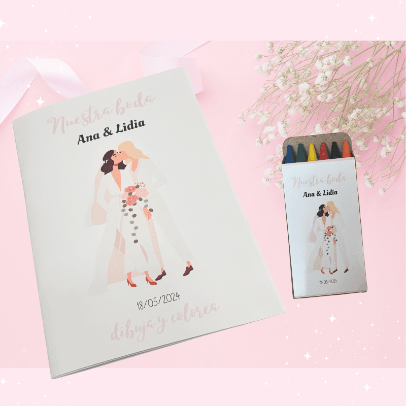 LIBRO COLOREAR BODA NOVIAS pack 5 - Madan desing