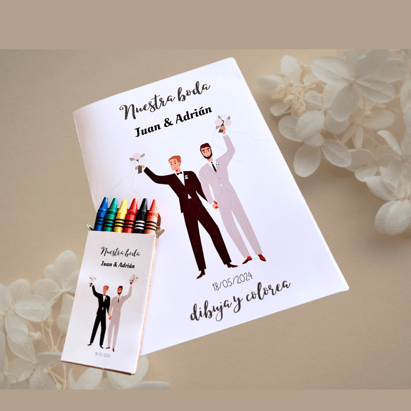 LIBRO COLOREAR BODA NOVIOSpack 5 - Madan desing