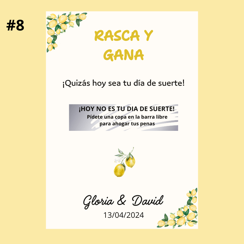 RASCA Y GANA BODA - Madan desing