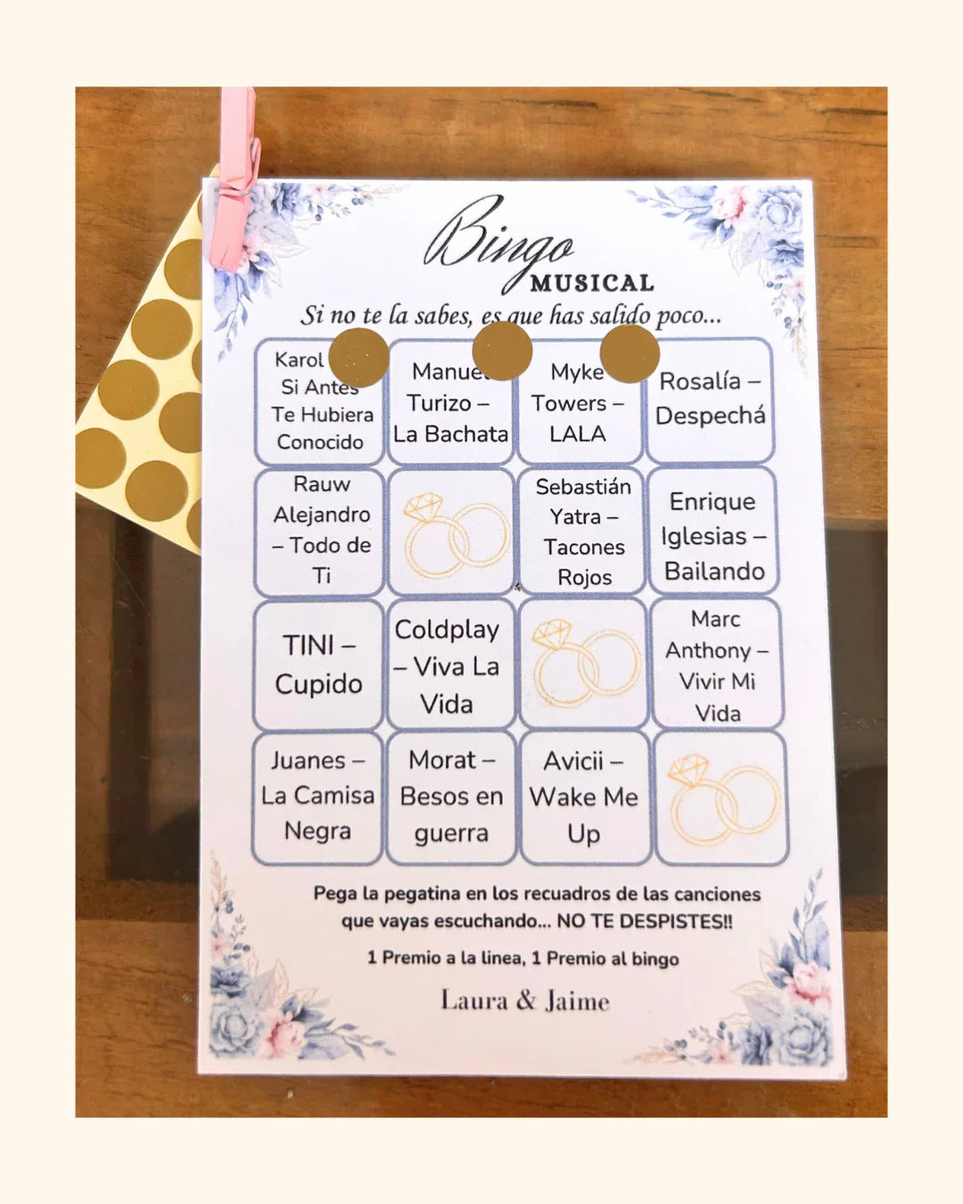 BINGO MUSICAL boda