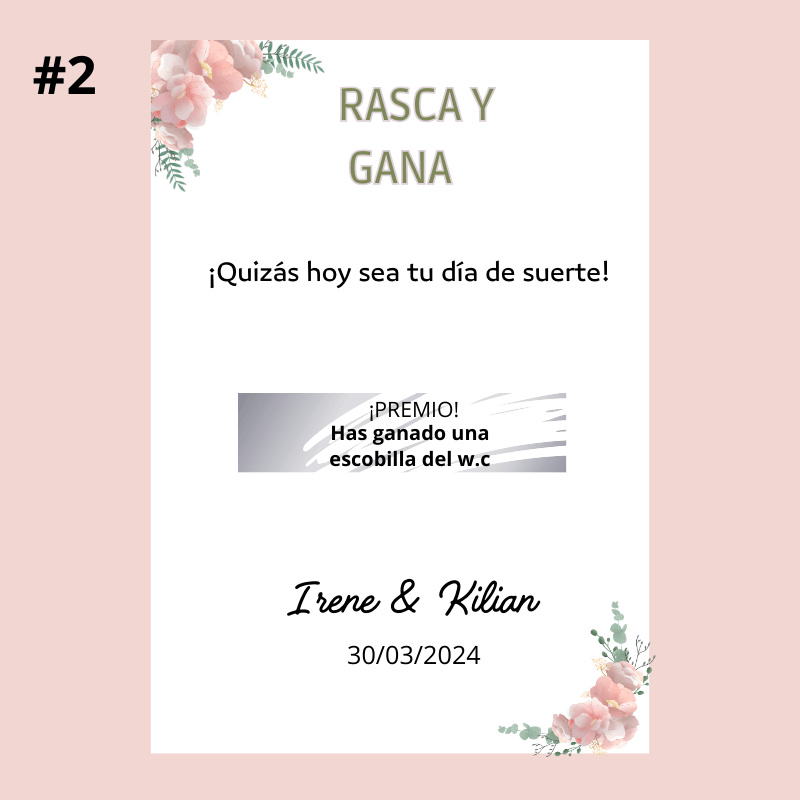 RASCA Y GANA BODA - Madan desing