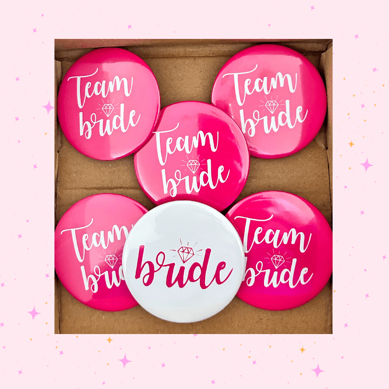 PACK CHAPAS TEAM BRIDE - Madan desing