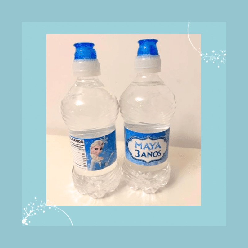 ETIQUETAS PARA AGUA FROZEN pack5 - Madan desing