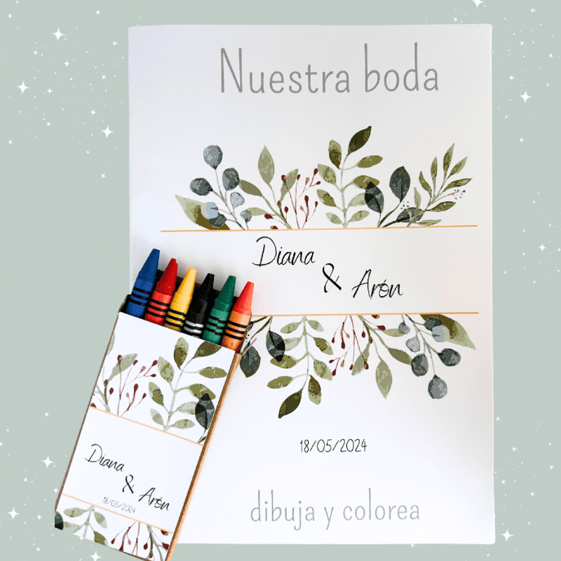 LIBRO COLOREAR BODA pack 5 - Madan desing