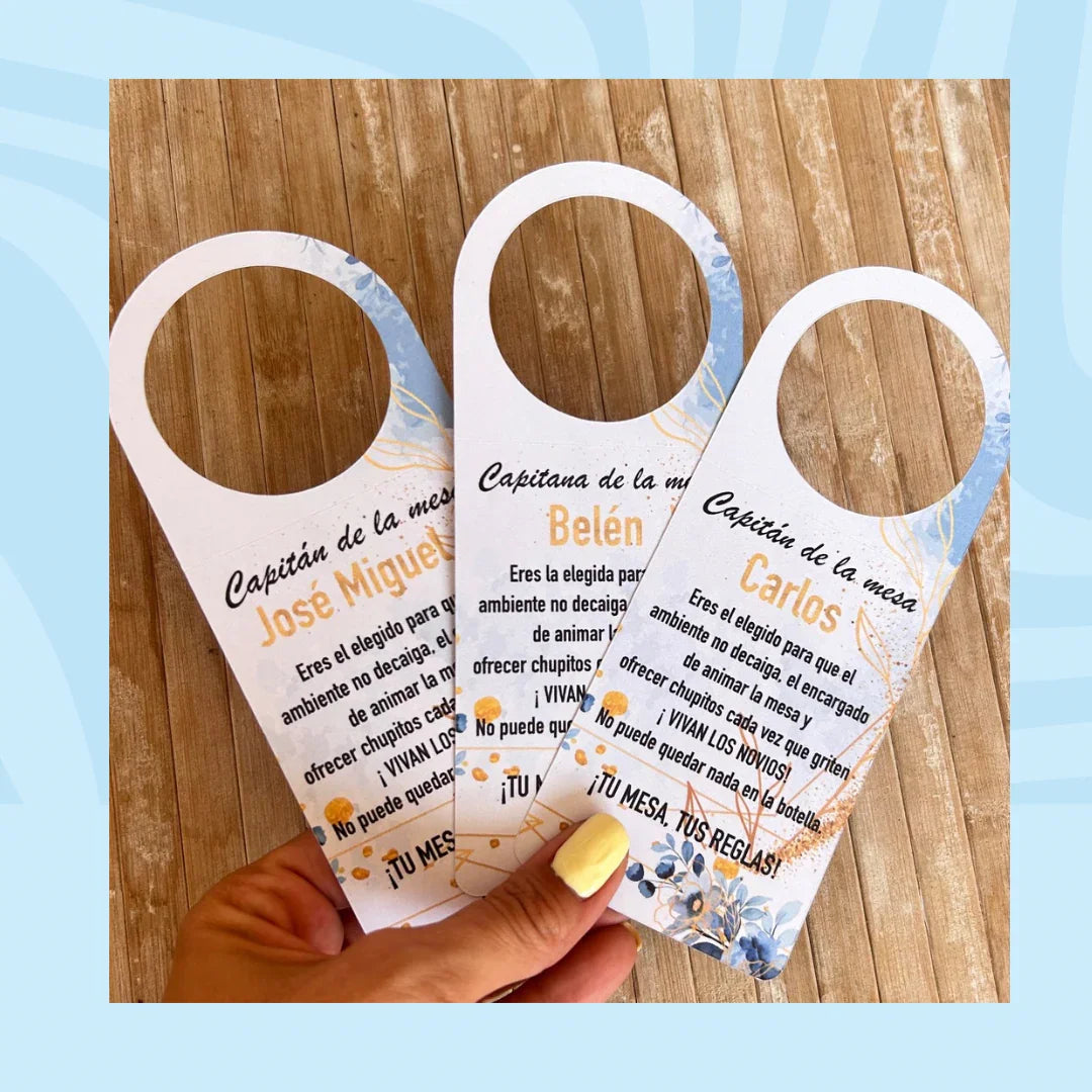 TAG BOTELLAS capitán boda