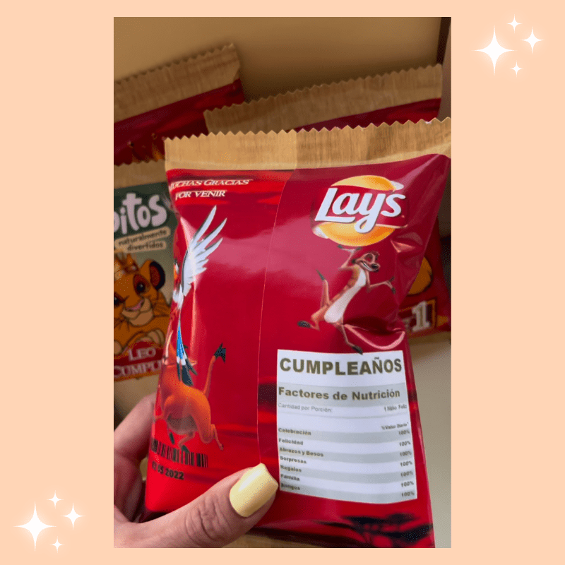 CHIP BAG PERSONALIZADA simba