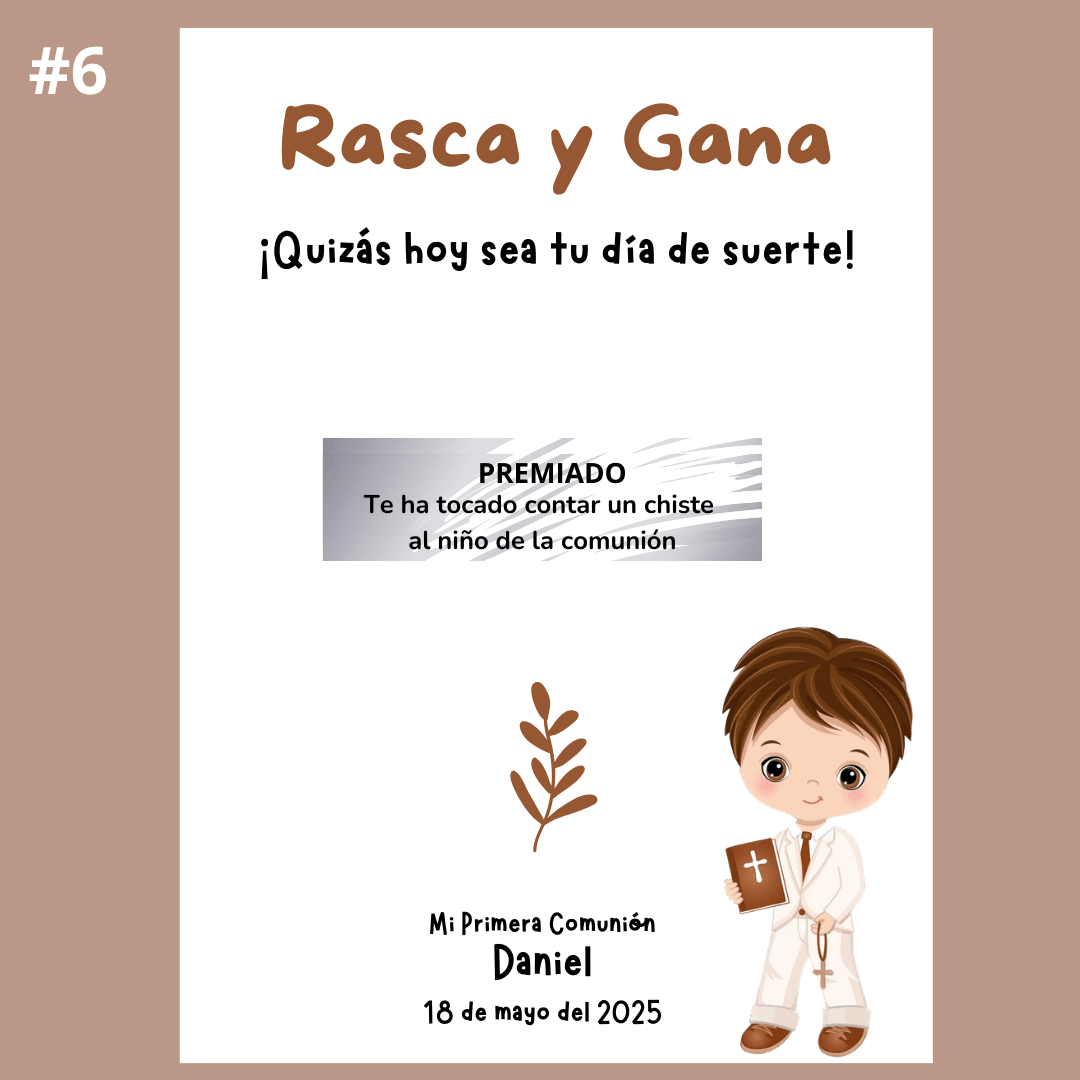 RASCA Y GANA COMUNIÓN