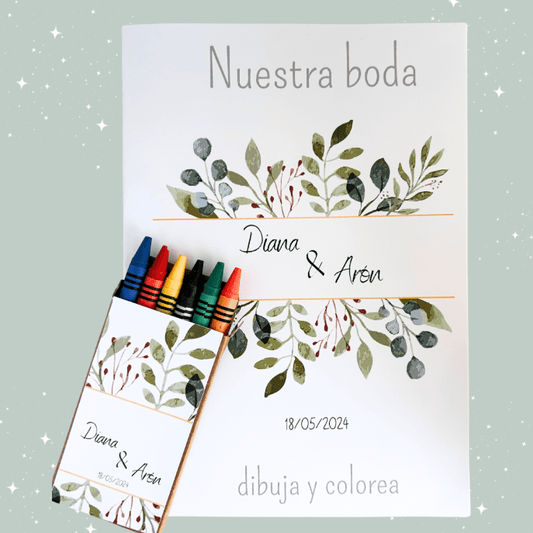 LIBRO COLOREAR BODA pack 5